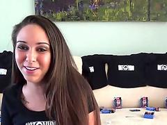 Brunette masturbating on webcam 06